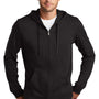 District Mens Full Zip Hooded Sweatshirt Hoodie w/ Pockets - Black