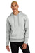 District DT1101 Mens Perfect Weight Fleece Hooded Sweatshirt Hoodie Ash Grey Model Front