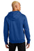 District DT1101 Mens Perfect Weight Fleece Hooded Sweatshirt Hoodie Deep Royal Blue Model Back