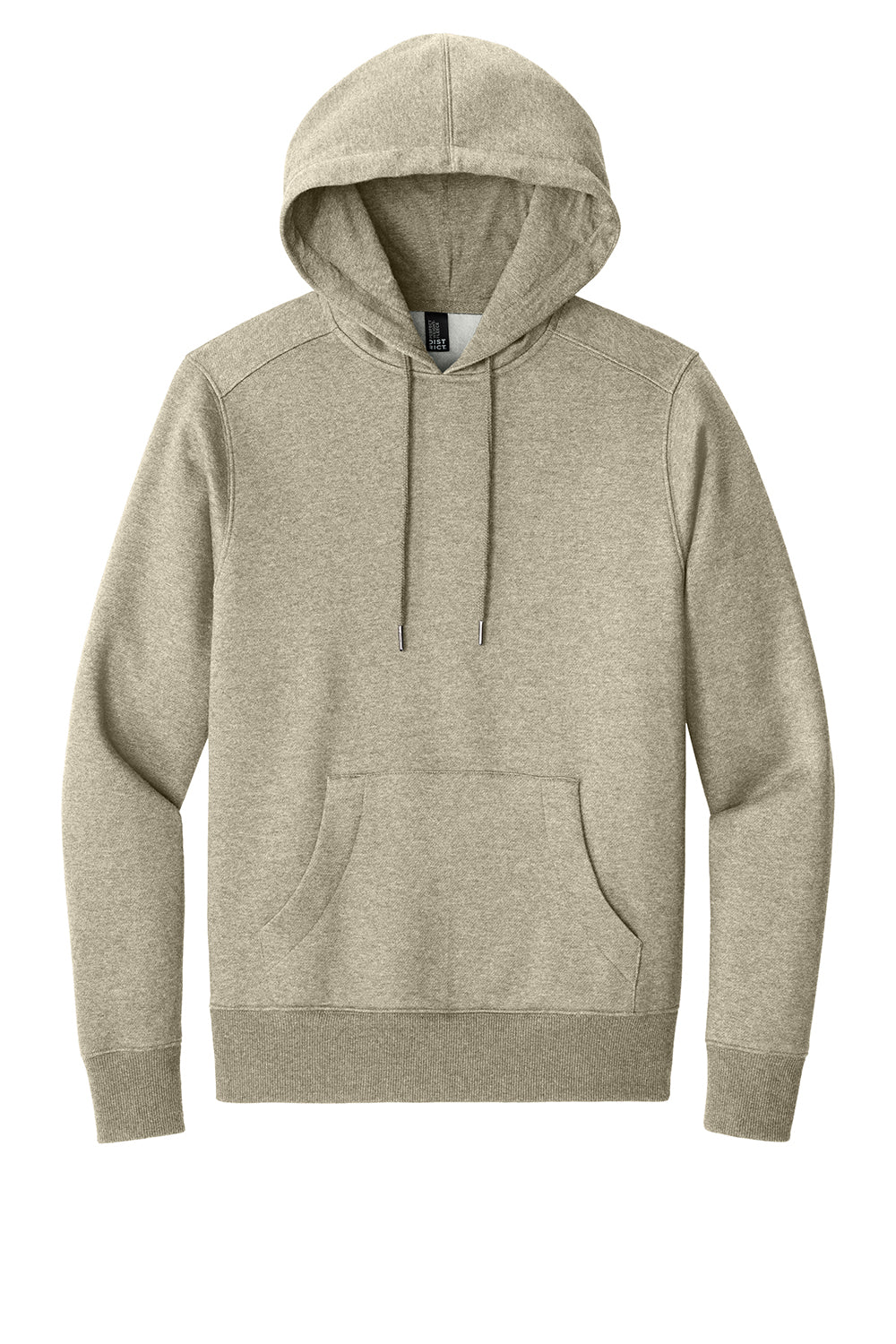 District DT1101 Mens Perfect Weight Fleece Hooded Sweatshirt Hoodie Heather Latte Brown Flat Front