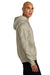 District DT1101 Mens Perfect Weight Fleece Hooded Sweatshirt Hoodie Heather Latte Brown Model Side