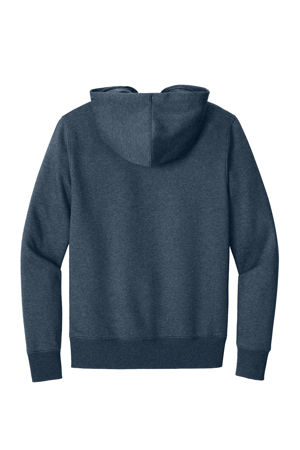 District DT1101 Mens Perfect Weight Fleece Hooded Sweatshirt Hoodie Heather Navy Blue Flat Back