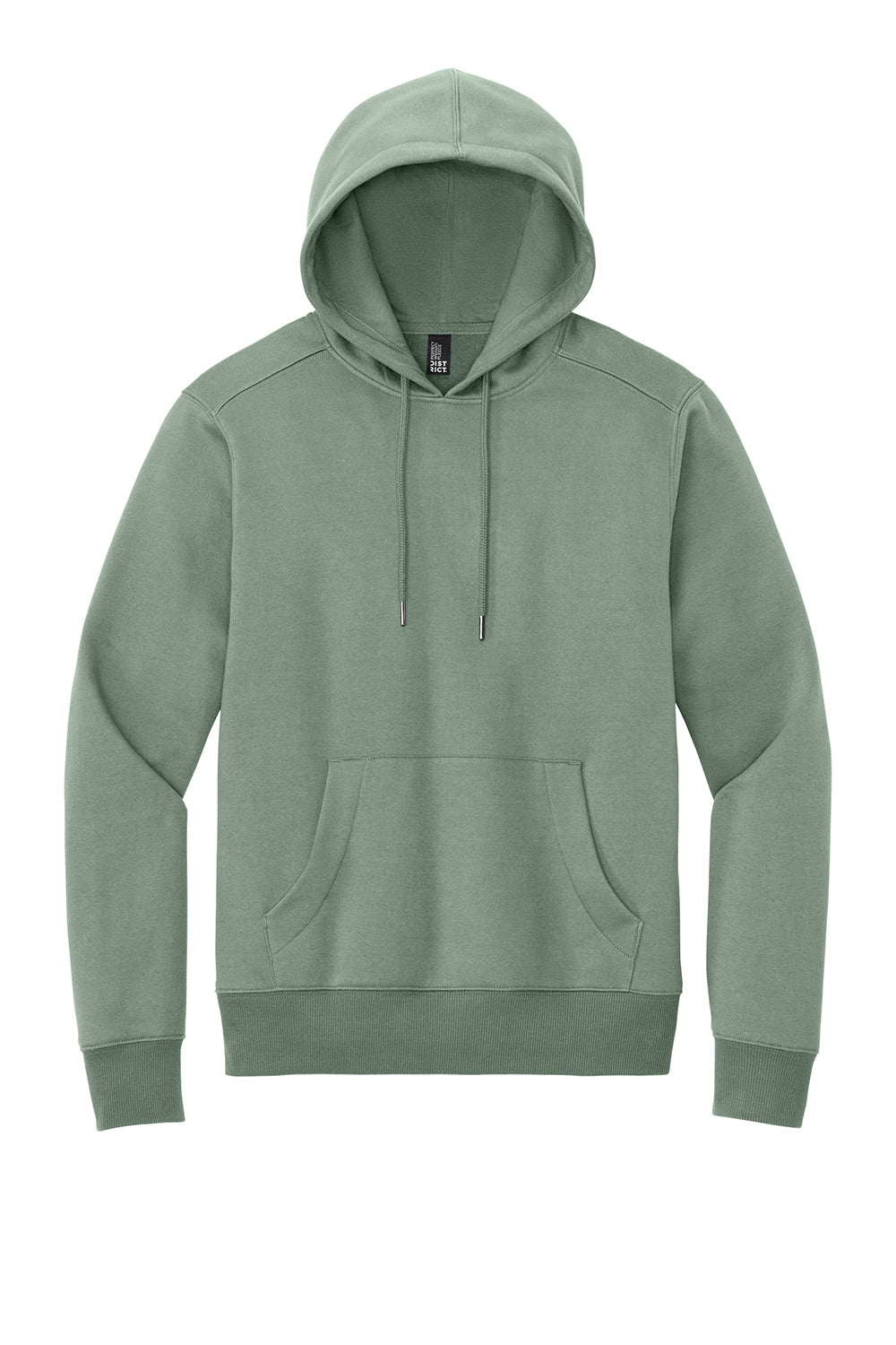 District DT1101 Mens Perfect Weight Fleece Hooded Sweatshirt Hoodie Laurel Green Flat Front