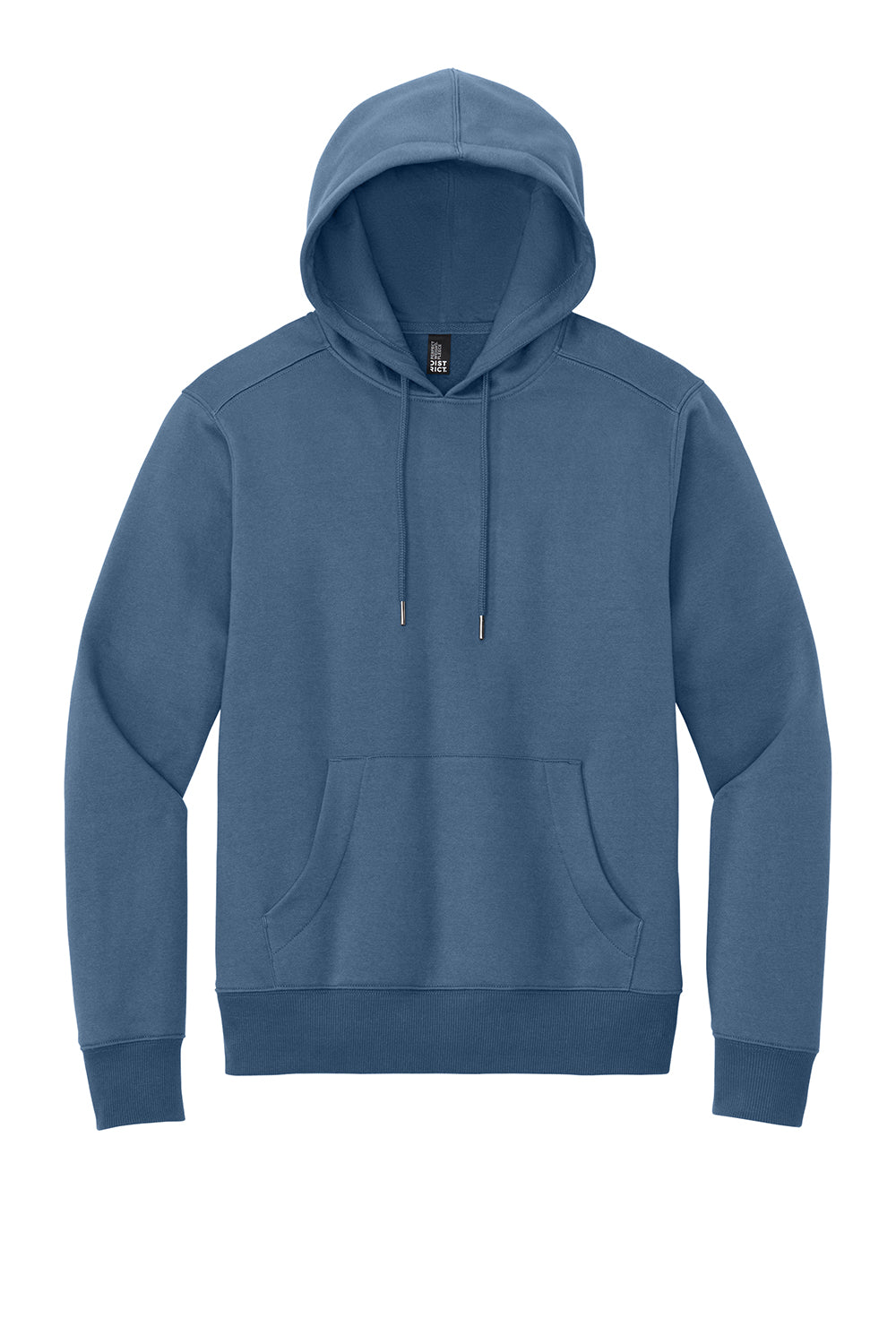 District DT1101 Mens Perfect Weight Fleece Hooded Sweatshirt Hoodie Maritime Blue Flat Front