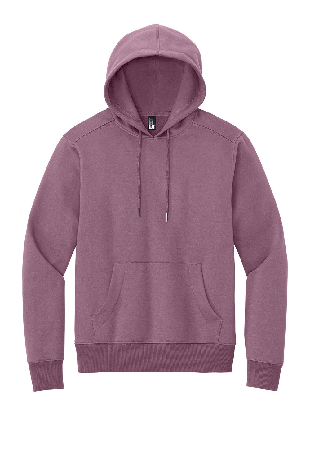 District DT1101 Mens Perfect Weight Fleece Hooded Sweatshirt Hoodie Orchid Haze Flat Front