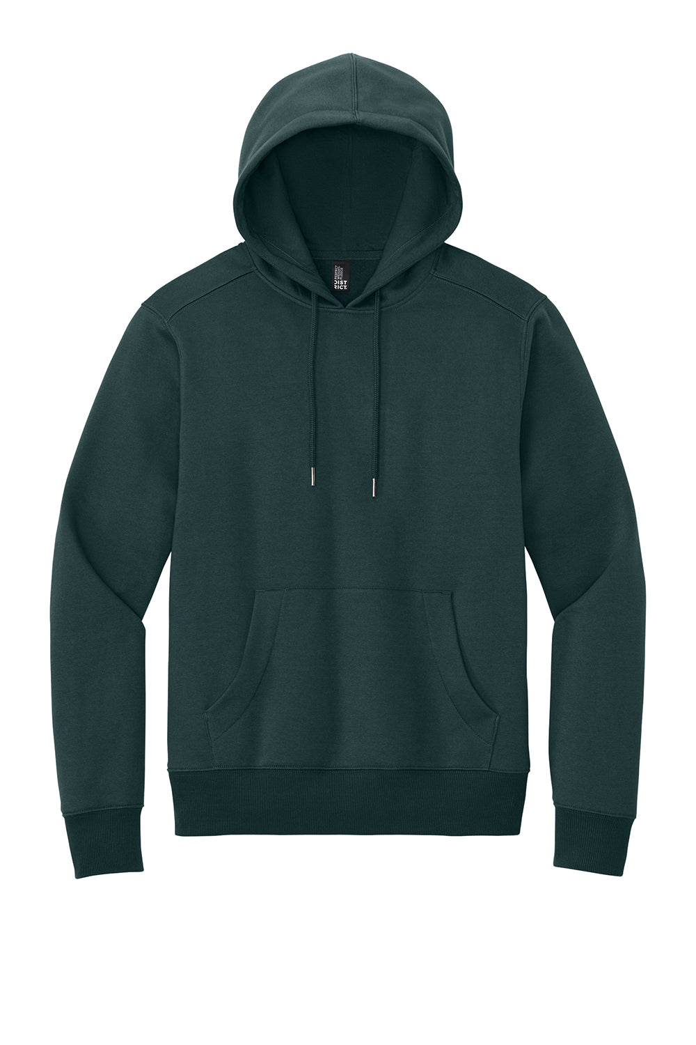 District DT1101 Mens Perfect Weight Fleece Hooded Sweatshirt Hoodie Rainforest Green Flat Front