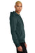 District DT1101 Mens Perfect Weight Fleece Hooded Sweatshirt Hoodie Rainforest Green Model Side