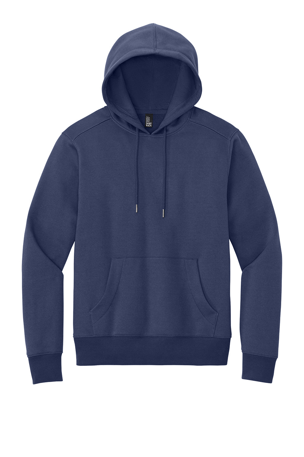 District DT1101 Mens Perfect Weight Fleece Hooded Sweatshirt Hoodie Tanzanite Blue Flat Front