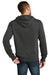 District DT1101 Mens Perfect Weight Fleece Hooded Sweatshirt Hoodie Charcoal Grey Model Back