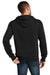 District DT1101 Mens Perfect Weight Fleece Hooded Sweatshirt Hoodie Jet Black Model Back