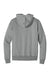 District DT1103 Mens Perfect Weight Fleece Full Zip Hooded Sweatshirt Hoodie Heather Steel Grey Flat Back