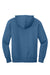 District DT1103 Mens Perfect Weight Fleece Full Zip Hooded Sweatshirt Hoodie Maritime Blue Flat Back