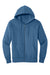 District DT1103 Mens Perfect Weight Fleece Full Zip Hooded Sweatshirt Hoodie Maritime Blue Flat Front