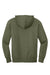 District DT1103 Mens Perfect Weight Fleece Full Zip Hooded Sweatshirt Hoodie Military Green Flat Back