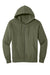 District DT1103 Mens Perfect Weight Fleece Full Zip Hooded Sweatshirt Hoodie Military Green Flat Front