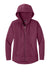 District DT1104 Womens Perfect Weight Fleece Full Zip Hooded Sweatshirt Hoodie Heather Loganberry Flat Front