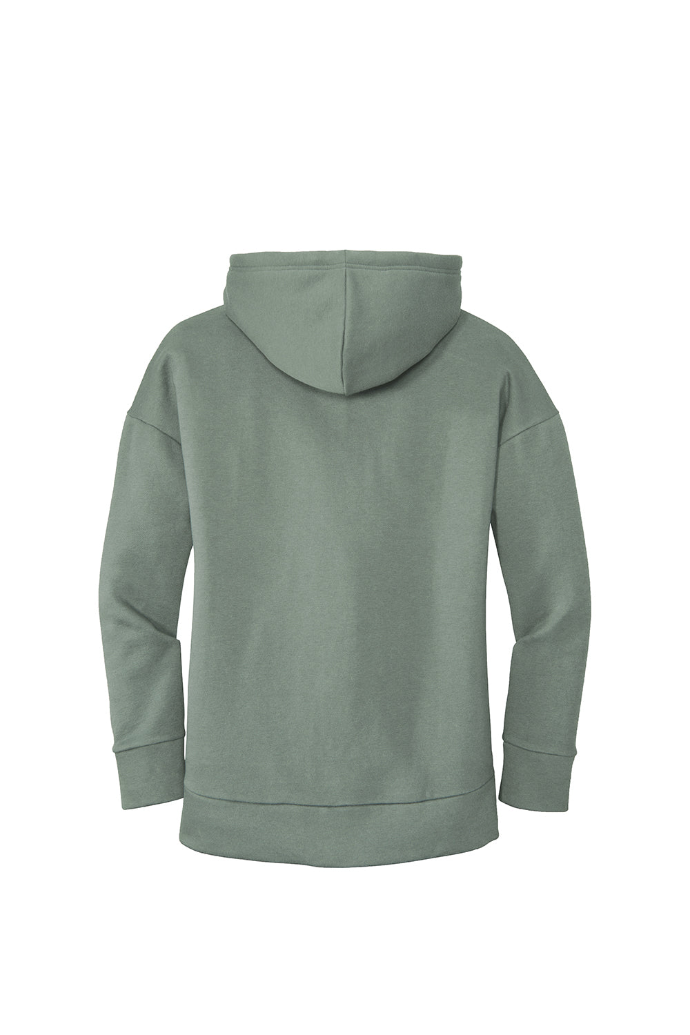 District DT1104 Womens Perfect Weight Fleece Full Zip Hooded Sweatshirt Hoodie Laurel Green Flat Back