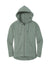 District DT1104 Womens Perfect Weight Fleece Full Zip Hooded Sweatshirt Hoodie Laurel Green Flat Front