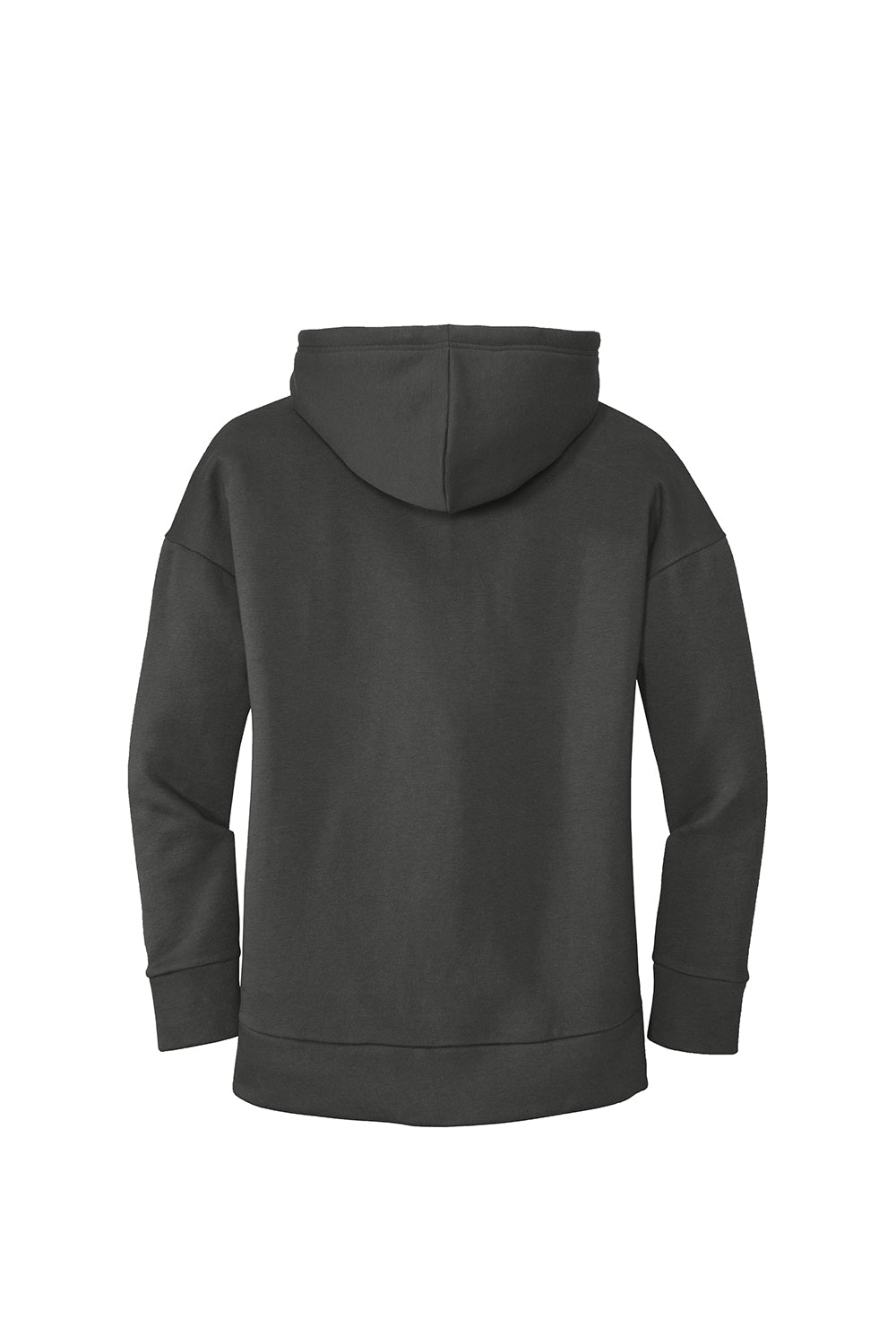 District DT1104 Womens Perfect Weight Fleece Full Zip Hooded Sweatshirt Hoodie Charcoal Grey Flat Back