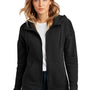 District Womens Perfect Weight Fleece Full Zip Hooded Sweatshirt Hoodie - Jet Black