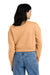 District DT1105 Womens Perfect Weight Fleece Cropped Crewneck Sweatshirt Apricot Orange Model Back