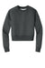 District DT1105 Womens Perfect Weight Fleece Cropped Crewneck Sweatshirt Heather Charcoal Grey Flat Front