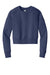 District DT1105 Womens Perfect Weight Fleece Cropped Crewneck Sweatshirt Tanzanite Blue Flat Front