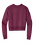 District DT1105 Womens Perfect Weight Fleece Cropped Crewneck Sweatshirt Heather Loganberry Flat Back