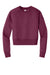 District DT1105 Womens Perfect Weight Fleece Cropped Crewneck Sweatshirt Heather Loganberry Flat Front