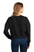 District DT1105 Womens Perfect Weight Fleece Cropped Crewneck Sweatshirt Jet Black Model Back