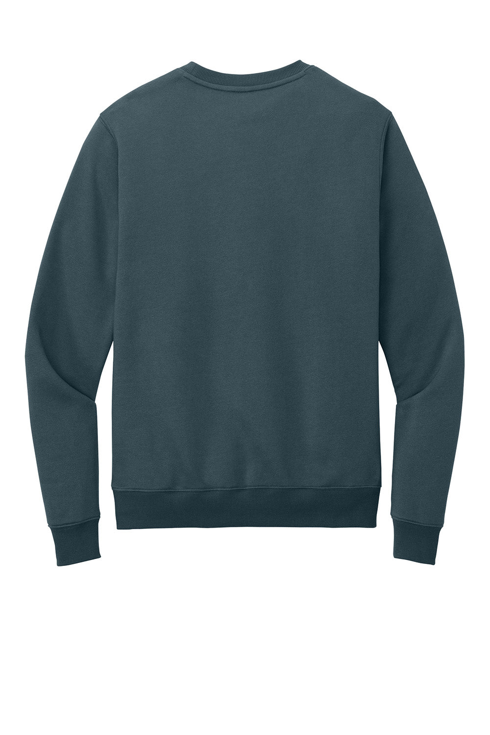 District DT1106 Mens Perfect Weight Fleece Crewneck Sweatshirt Deep Steel Blue Flat Back