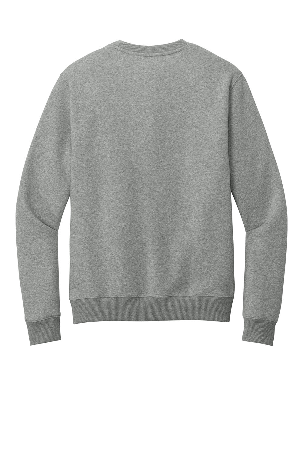 District DT1106 Mens Perfect Weight Fleece Crewneck Sweatshirt Heather Steel Grey Flat Back