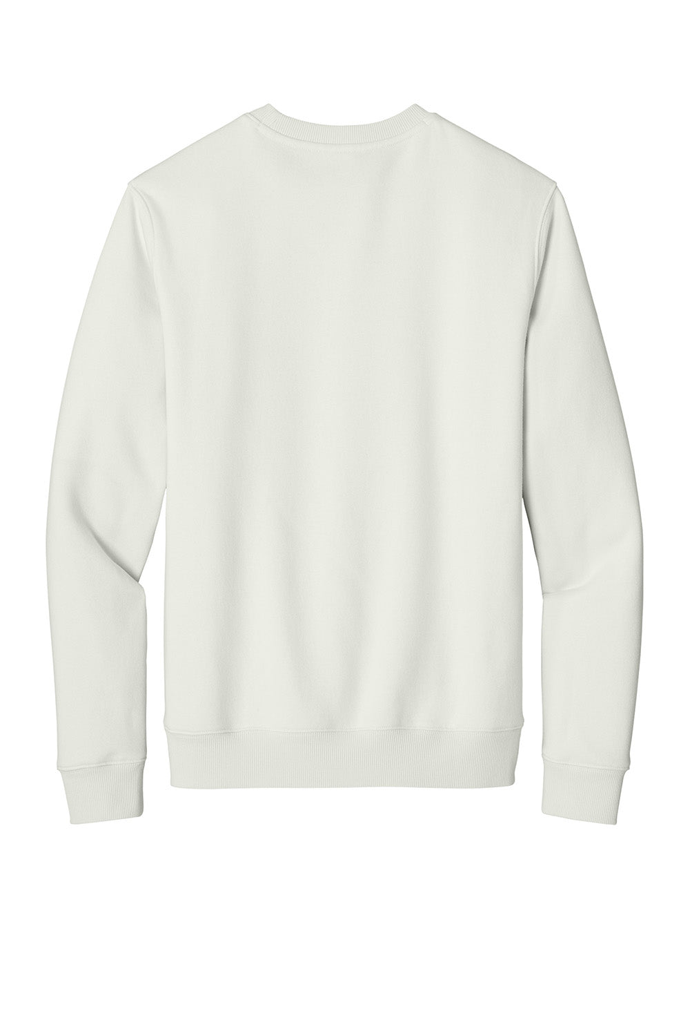 District DT1106 Mens Perfect Weight Fleece Crewneck Sweatshirt Onyx White Flat Back