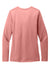 District DT110 Womens Perfect Blend CVC Long Sleeve Crewneck T-Shirt Blush Pink Frost Flat Back