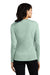 District DT110 Womens Perfect Blend CVC Long Sleeve Crewneck T-Shirt Heather Dusty Sage Green Model Back