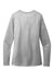 District DT110 Womens Perfect Blend CVC Long Sleeve Crewneck T-Shirt Heather Light Grey Flat Back