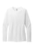 District DT110 Womens Perfect Blend CVC Long Sleeve Crewneck T-Shirt White Flat Front