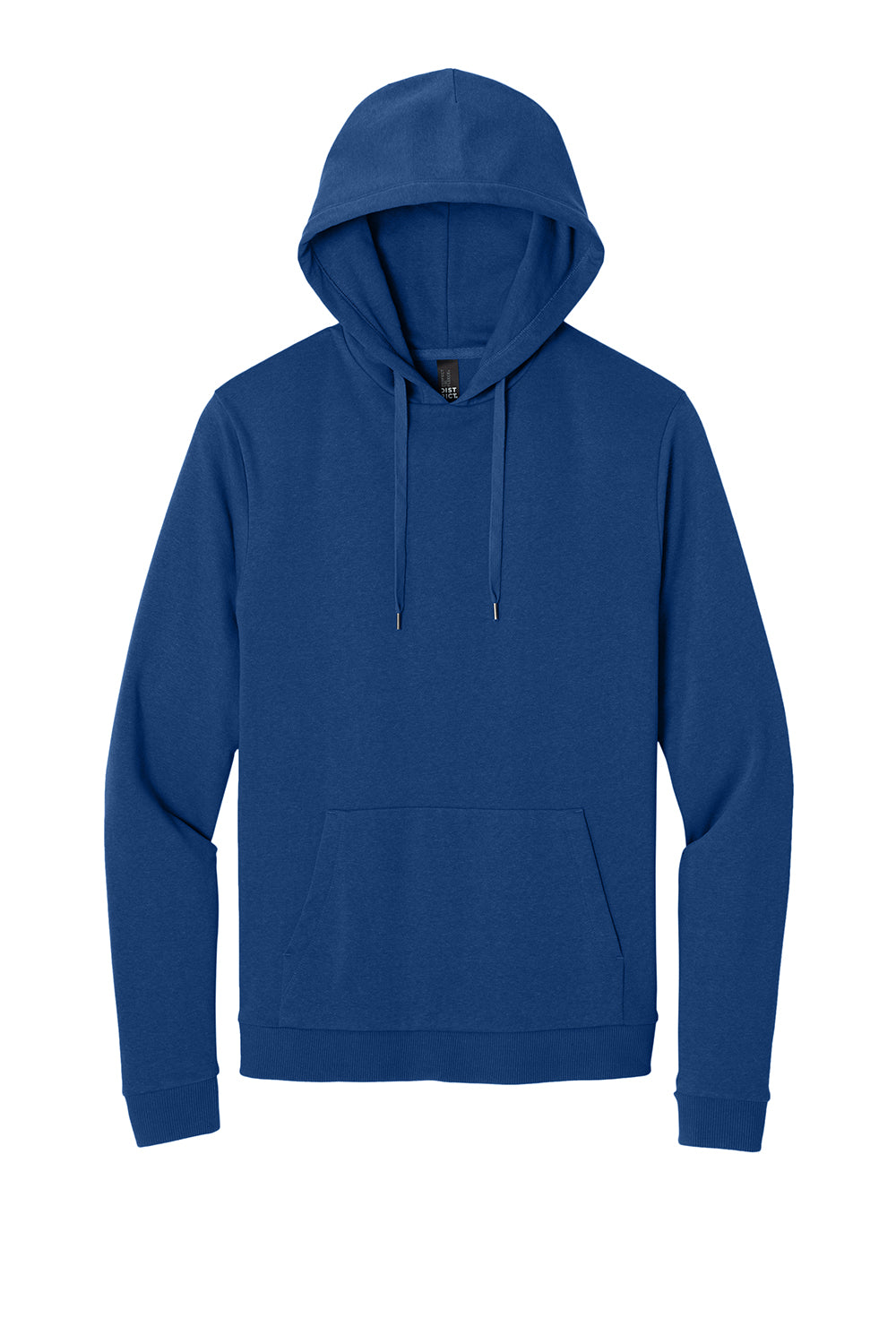 District DT1300 Mens Perfect Tri Fleece Hooded Sweatshirt Hoodie Deep Royal Blue Flat Front