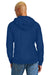 District DT1300 Mens Perfect Tri Fleece Hooded Sweatshirt Hoodie Deep Royal Blue Model Back