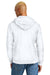 District DT1300 Mens Perfect Tri Fleece Hooded Sweatshirt Hoodie White Model Back