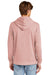 District DT1300 Mens Perfect Tri Fleece Hooded Sweatshirt Hoodie Blush Frost Model Back