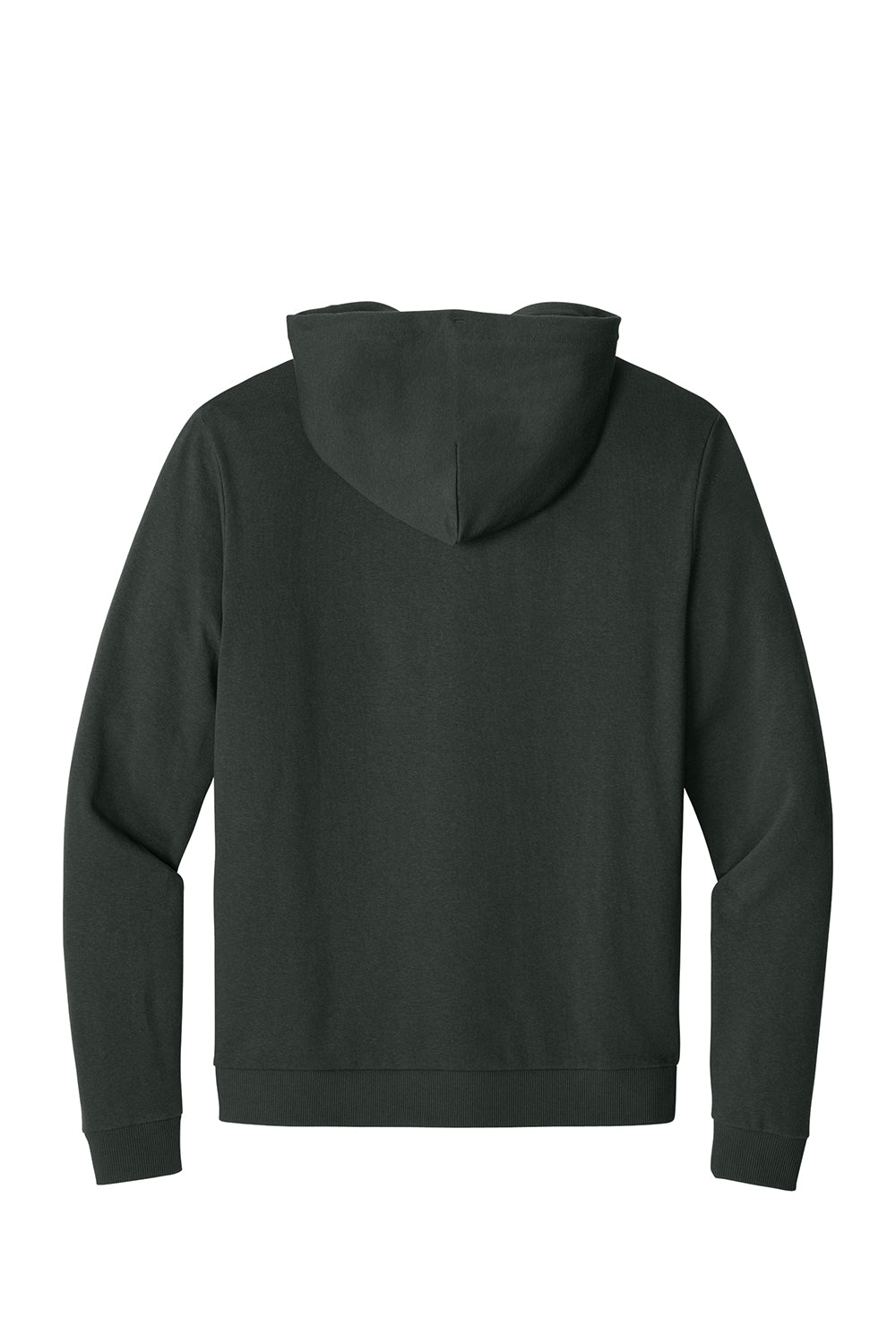 District DT1302 Mens Perfect Tri Fleece Full Zip Hooded Sweatshirt Hoodie Deepest Grey Flat Back