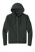 District DT1302 Mens Perfect Tri Fleece Full Zip Hooded Sweatshirt Hoodie Deepest Grey Flat Front