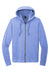 District DT1302 Mens Perfect Tri Fleece Full Zip Hooded Sweatshirt Hoodie Royal Blue Frost Flat Front