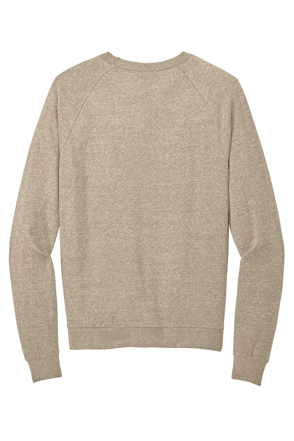 District DT1304 Mens Perfect Tri Fleece Crewneck Sweatshirt Heather Desert Tan Flat Back