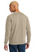 District DT1304 Mens Perfect Tri Fleece Crewneck Sweatshirt Heather Desert Tan Model Back