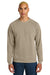 District DT1304 Mens Perfect Tri Fleece Crewneck Sweatshirt Heather Desert Tan Model Front