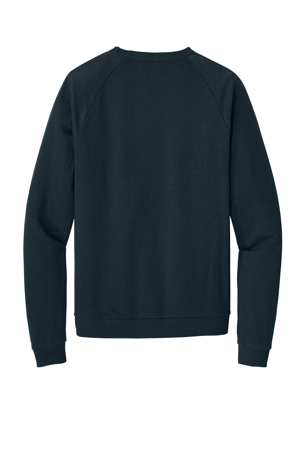 District DT1304 Mens Perfect Tri Fleece Crewneck Sweatshirt New Navy Blue Flat Back