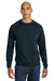 District DT1304 Mens Perfect Tri Fleece Crewneck Sweatshirt New Navy Blue Model Front