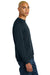 District DT1304 Mens Perfect Tri Fleece Crewneck Sweatshirt New Navy Blue Model Side